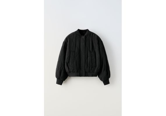 Zara   quilted bomber jacket , Цвет: Черный, Размер: 8-9 лет (130 см), изображение 5