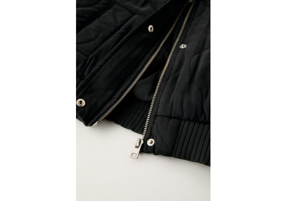 Zara   quilted bomber jacket , Цвет: Черный, Размер: 11-12 лет (152 см), изображение 7