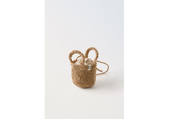 Zara Сохрани  raffia mini crossbody bag , изображение 2