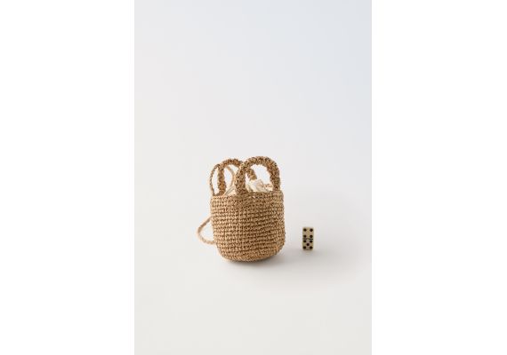 Zara Сохрани  raffia mini crossbody bag , изображение 6