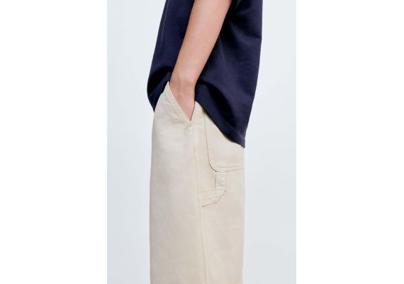 Zara Полные шорты true neutrals long bermuda shorts , Цвет: Бежевый, Размер: 6 лет (116 см), изображение 3