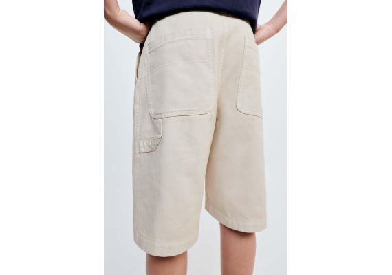 Zara Полные шорты true neutrals long bermuda shorts , Цвет: Бежевый, Размер: 6 лет (116 см), изображение 4