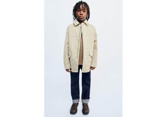 Zara Это тренчкот из коллекции true neutrals, Цвет: Бежевый, Размер: 6-7 лет (120 см)