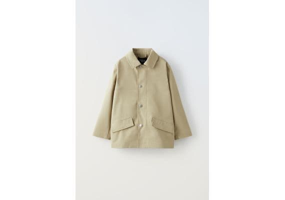 Zara Это тренчкот из коллекции true neutrals, Цвет: Бежевый, Размер: 6-7 лет (120 см), изображение 5