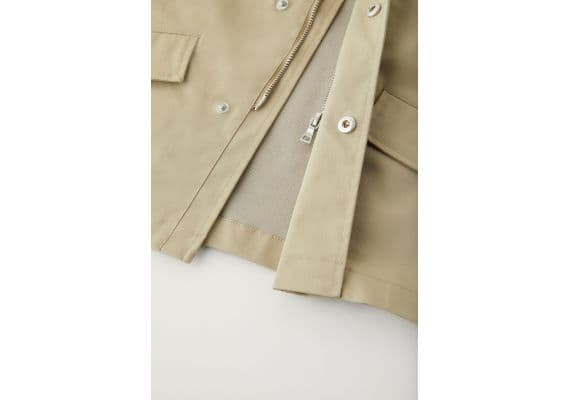 Zara Это тренчкот из коллекции true neutrals, Цвет: Бежевый, Размер: 6-7 лет (120 см), изображение 7