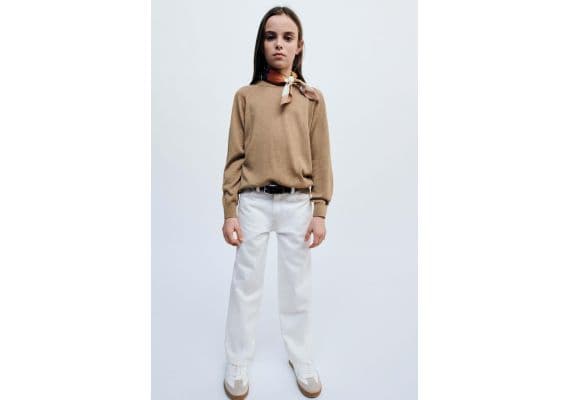 Zara   воды рубашка из смесовой шерсти true neutrals , Цвет: Коричневый, Размер: 6-7 лет (120 см)