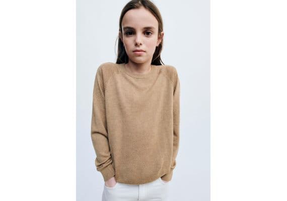 Zara   воды рубашка из смесовой шерсти true neutrals , Цвет: Коричневый, Размер: 6-7 лет (120 см), изображение 2