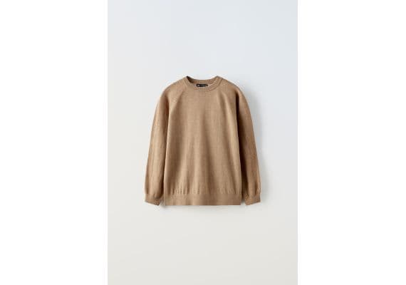 Zara   воды рубашка из смесовой шерсти true neutrals , Цвет: Коричневый, Размер: 6-7 лет (120 см), изображение 3