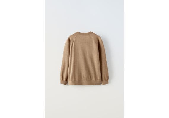 Zara   воды рубашка из смесовой шерсти true neutrals , Цвет: Коричневый, Размер: 6-7 лет (120 см), изображение 4