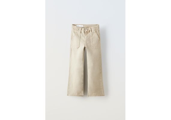 Zara Джинсы с разрезом bootcut , Цвет: Бежевый, Размер: 6 лет (116 см)