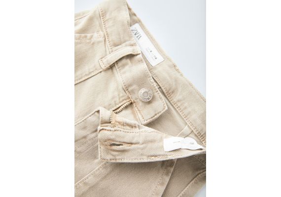 Zara Джинсы с разрезом bootcut , Цвет: Бежевый, Размер: 6 лет (116 см), изображение 3