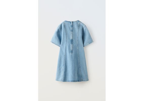 Zara Платье из денима , Цвет: Синий, Размер: 11-12 лет (152 см), изображение 2