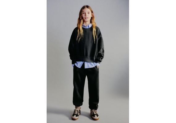 Zara Свитшот с капюшоном faded jogging , Цвет: Серый, Размер: 11-12 лет (152 см)