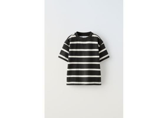 Zara Полосатая футболка из тяжелого хлопка с ярлыком , Цвет: multicolor, Размер: 11-12 лет (152 см)