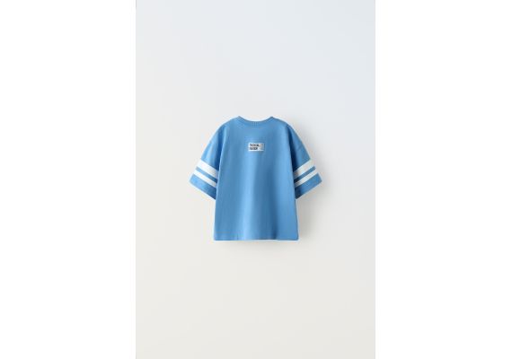 Zara Футболка с полосами varsity , Цвет: Синий, Размер: 3 лет (98 см), изображение 2