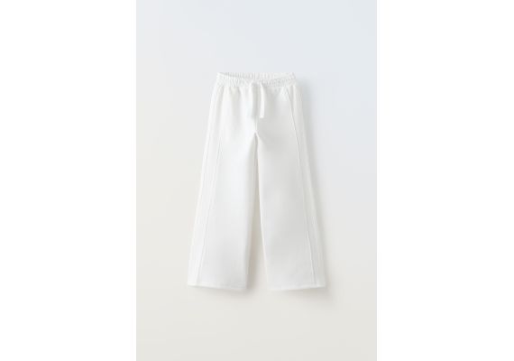 Zara Широкие мягкие брюки , Цвет: Белый, Размер: 6 лет (116 см)