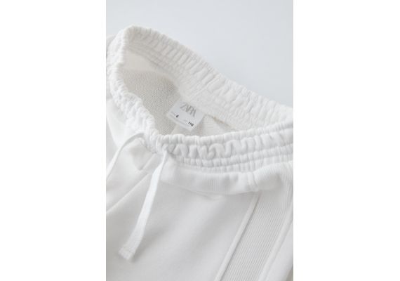 Zara Широкие мягкие брюки , Цвет: Белый, Размер: 6 лет (116 см), изображение 3