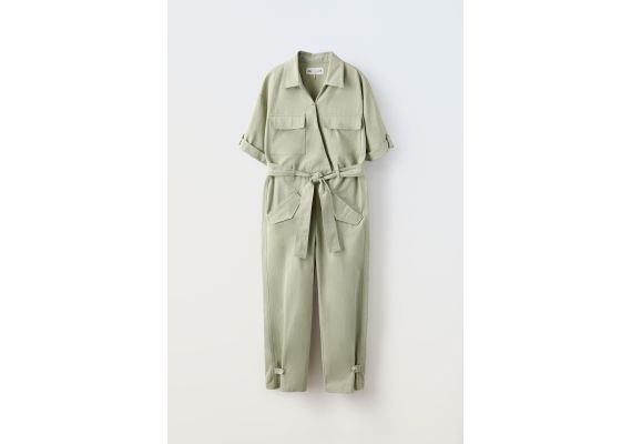 Zara Комбинезон worker jumpsuit , Цвет: Зеленый, Размер: 9 лет (134 см)