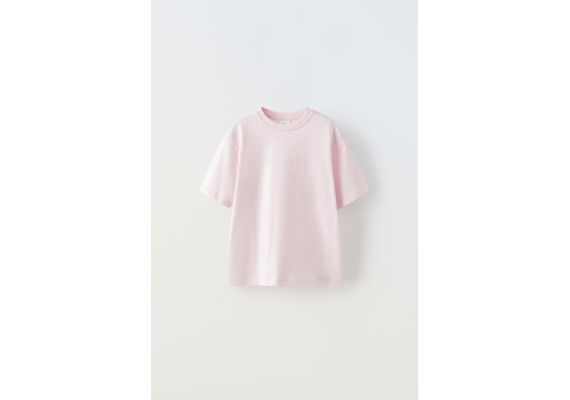 Zara Основная простая футболка , Цвет: Розовый, Размер: 6-7 лет (120 см)