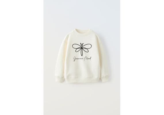 Zara Толстовка dragonfly sweatshirt , Цвет: Белый, Размер: 6-7 лет (120 см)