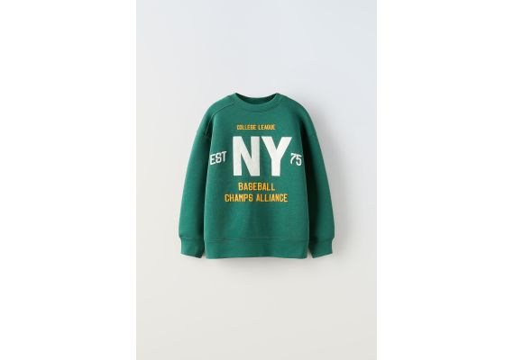 Zara Толстовка ny , Цвет: Зеленый, Размер: 11-12 лет (152 см), изображение 2