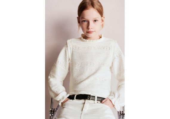 Zara Романтическая блуза , Цвет: Бежевый, Размер: 6-7 лет (120 см), изображение 4