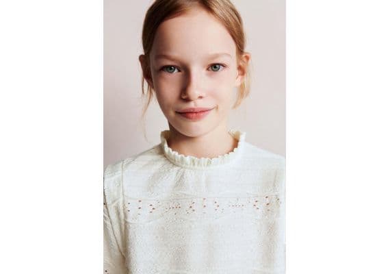 Zara Романтическая блуза , Цвет: Бежевый, Размер: 6-7 лет (120 см), изображение 6