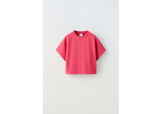 Zara   короткий обычный футболка , Цвет: Розовый, Размер: 6-7 лет (120 см)