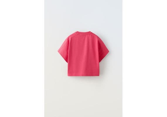 Zara   короткий обычный футболка , Цвет: Розовый, Размер: 6-7 лет (120 см), изображение 2