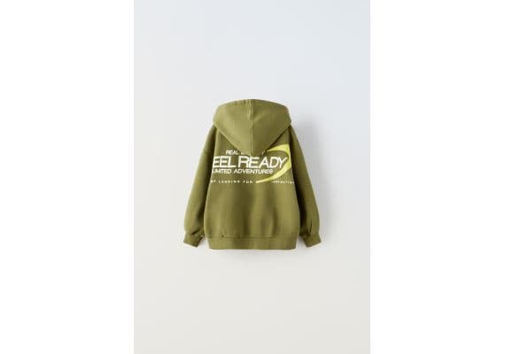 Zara   slogan print sweatshirt , Цвет: Зеленый, Размер: 1½ лет (86 см), изображение 2