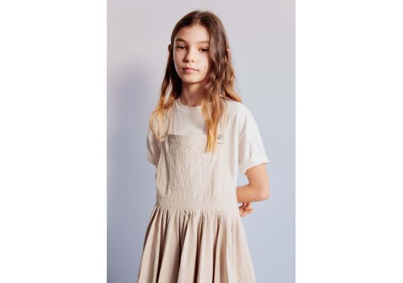 Zara   plicated pinafore dress , Цвет: Бежевый, Размер: 6 лет (116 см), изображение 2