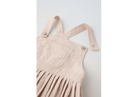 Zara   plicated pinafore dress , Цвет: Бежевый, Размер: 10 лет (140 см), изображение 5