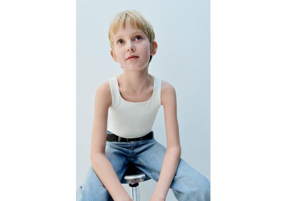 Zara Полиамидный боди , Цвет: Белый, Размер: 8 лет (128 см)