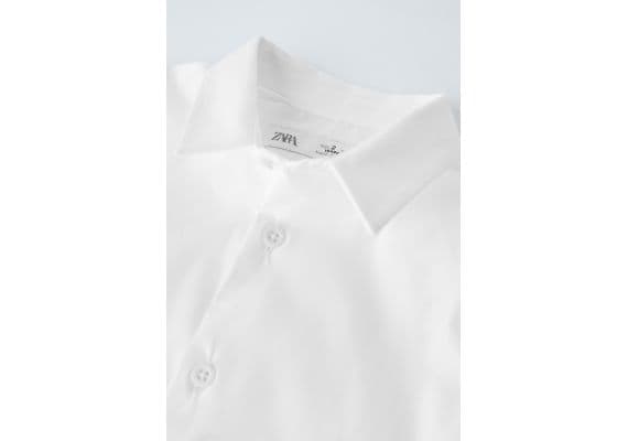 Zara Рубашка super stretch shirt , Цвет: Белый, Размер: 1½ лет (86 см), изображение 4