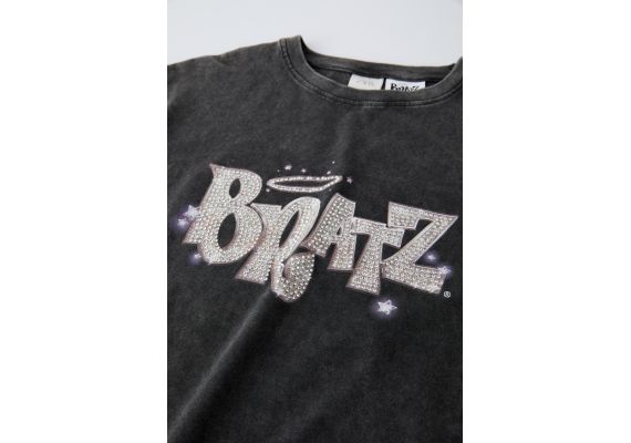 Zara Футболка faded bratz® с камнями , Цвет: Серый, Размер: 6-7 лет (120 см), изображение 3