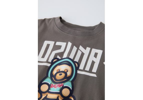 Zara Футболка с принтом ozuna bear © , Цвет: Серый, Размер: 6-7 лет (120 см), изображение 3