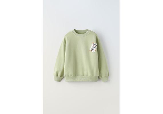 Zara   patch label sweatshirt , Цвет: Зеленый, Размер: 6-7 лет (120 см), изображение 3