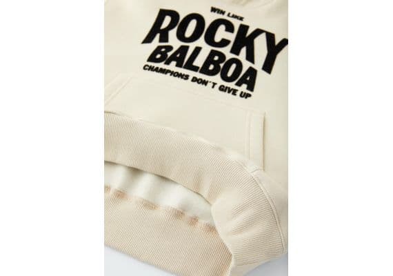 Zara Худи rocky ™ с флокированным рисунком , Цвет: Бежевый, Размер: 6-7 лет (120 см), изображение 3