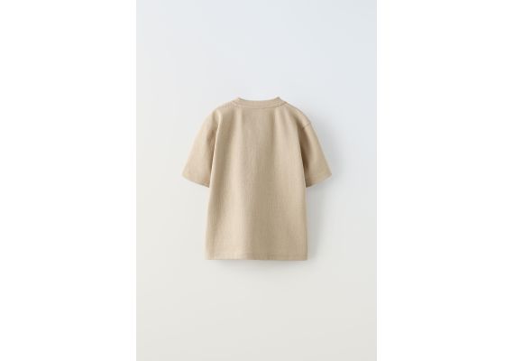 Zara Футболка с текстурой и карманом , Цвет: Коричневый, Размер: 6-7 лет (120 см), изображение 2