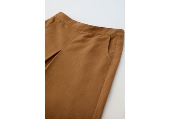 Zara Плиссированная юбка midi сохранила дух true neutrals , Цвет: Коричневый, Размер: 9 лет (134 см), изображение 5