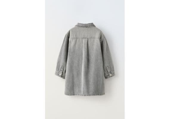 Zara Платье из джинсы , Цвет: Серый, Размер: 6 лет (116 см), изображение 3