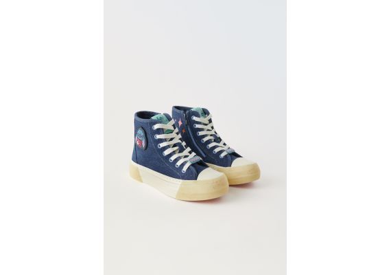 Zara   lilo & stitch © disney high-top sneakers , Цвет: Синий, Размер: 29 (18,3 см), изображение 2