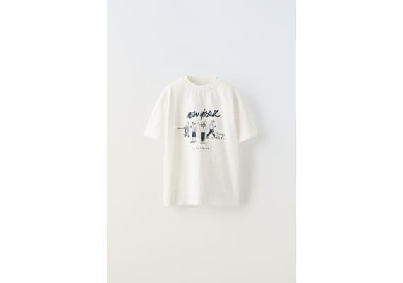 Zara Футболка new york , Цвет: Белый, Размер: 6-7 лет (120 см), изображение 4