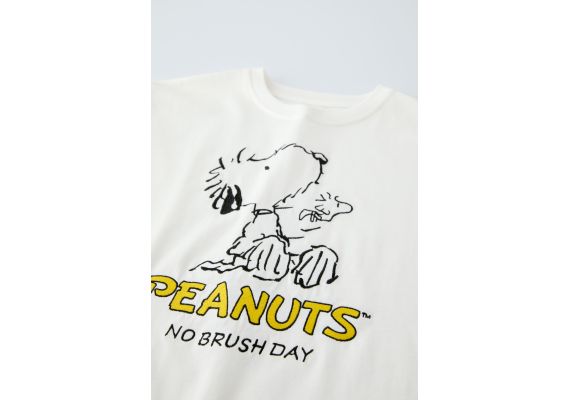 Zara Футболка snoopy peanuts™ , Цвет: Белый, Размер: 13-14 лет (164 см), изображение 5