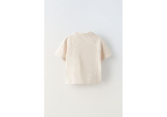 Zara Футболка soft-touch , Цвет: Бежевый, Размер: 6-7 лет (120 см), изображение 2