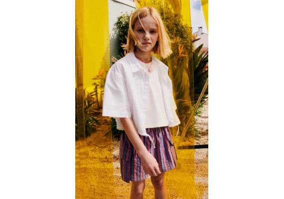 Zara Юбка в полоску с завязкой на поясе, Цвет: multicolor, Размер: 11-12 лет (152 см)