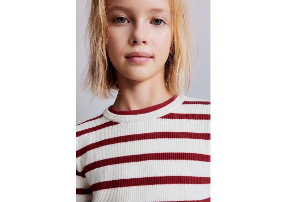 Zara Полосатая трикотажная футболка , Цвет: multicolor, Размер: 6-7 лет (120 см), изображение 2