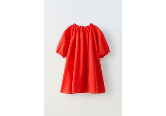 Zara Текстурированное платье , Цвет: Красный, Размер: 8 лет (128 см), изображение 2