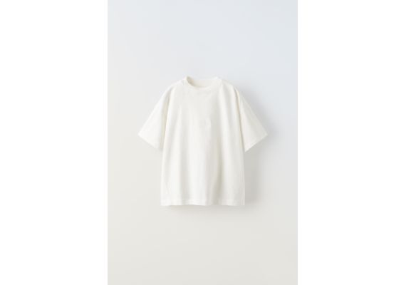 Zara Футболка с вышивкой true neutrals , Цвет: Белый, Размер: 6-7 лет (120 см), изображение 4