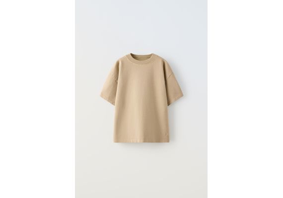 Zara Толстовка с высоким весом из коллекции true neutrals , Цвет: Коричневый, Размер: 6-7 лет (120 см), изображение 3